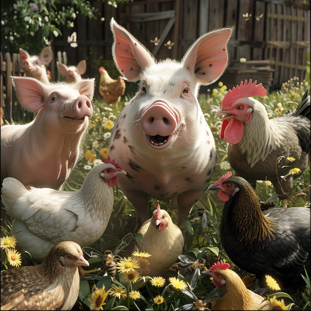 generate_create_75438_bees_chickens_pigs_and_other_farm_animals_7b676cf9-e67b-4ae7-9b0e-a4ff64d066cb